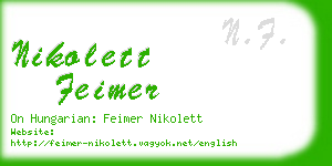 nikolett feimer business card